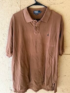 Polo by Ralph Lauren Men's Rust/Brown Short-Sleeve Polo